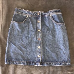 High waisted jean skirt